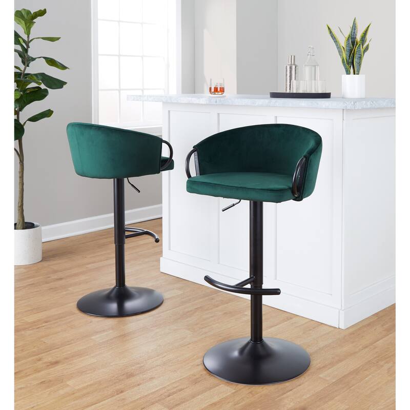 Silver Orchid Battista Adjustable Bar Stool (Set of 2)