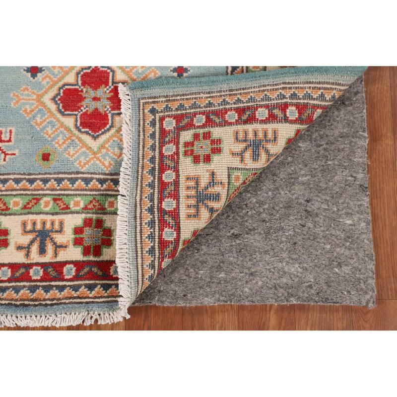 Light Blue Kazak Oriental Rug Handmade Accent Wool Carpet - 2'9" x 4'3"