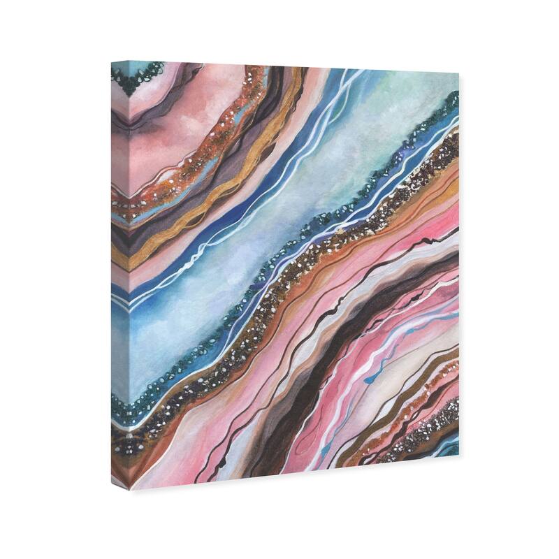 Wynwood Studio Abstract Spirited Away Pink and Modern & Contemporary Wall Art Canvas Print
