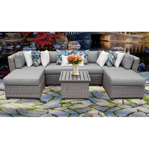 Florence 7 Piece Outdoor Sectional Seating Group with Cushions