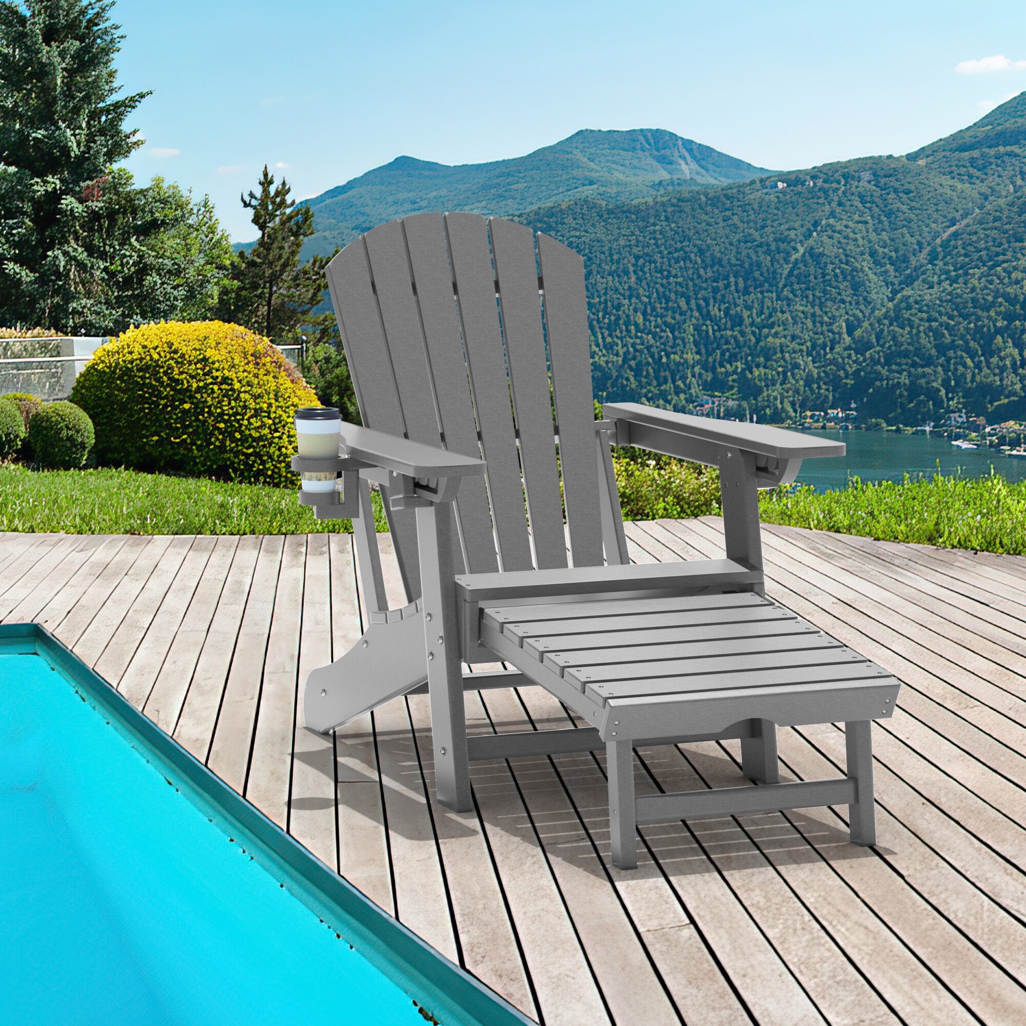 Outdoor Rectangular HDPE Plastic Adirondack Foldable Side Table Bed Bath Beyond 37720761