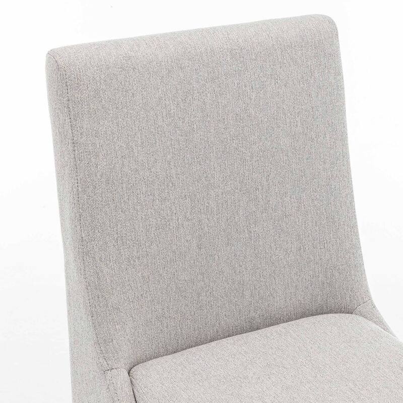 Modern Armless Padded Dining Chairs, Set of 2, with Solid Wood Legs, Suitable for Kitchen, Dining Room