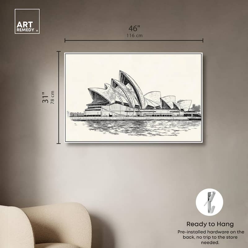 Sails of Sydney Canvas by Art Remedy