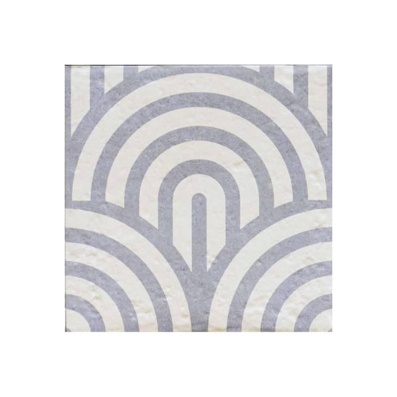 Verity Waves 8x8 Matte Porcelain Encaustic Tile - Floor, Wall, Backsplash