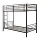 preview thumbnail 3 of 8, Walker Edison Abner Black Metal Twin over Twin Bunk Bed