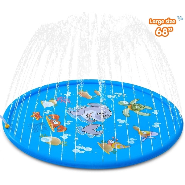 Splash Pad, and Wading Pool, Sprinkler Pool for Kids, 68 inch Inflatable Water Toys - 68''. Opens flyout.