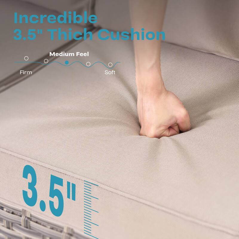 OVIOS 5-Piece Outdoor Chaise Lounge Sofa Set​