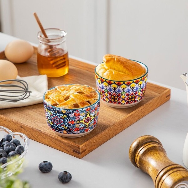 Vancasso SIMI 6-piece Porcelain Baking Cup Set(4OZ., 6OZ., 8OZ