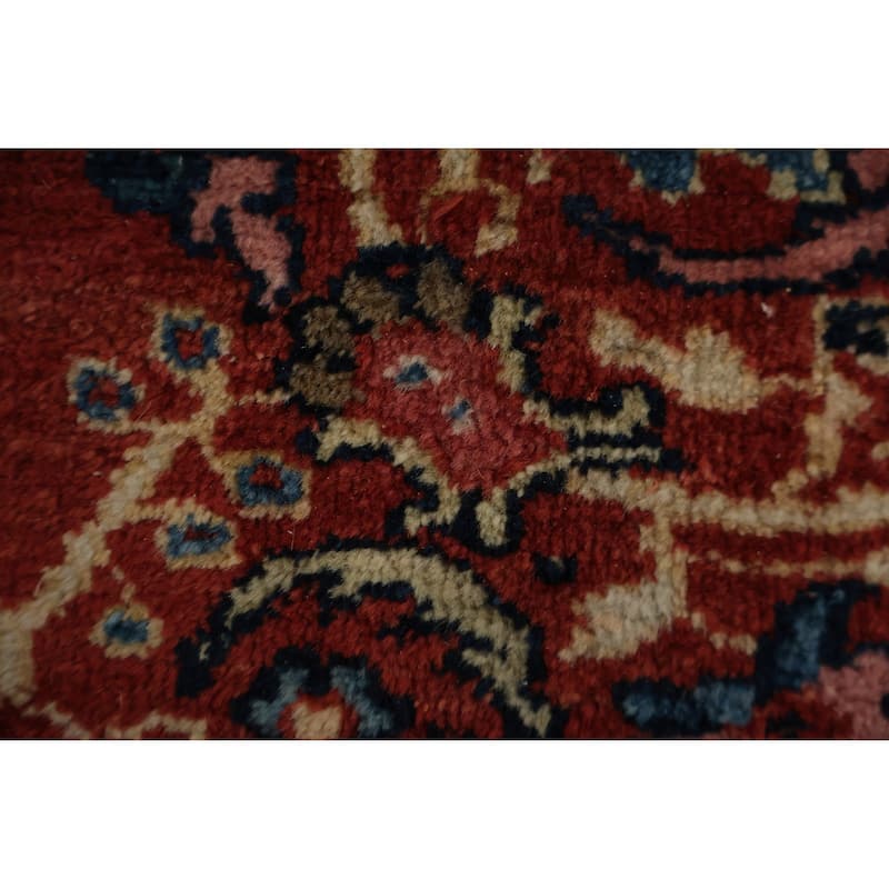 Hand Knotted Oriental 100% Wool Carpet Traditional Floral Oranges & Rust Mahal Area Rug - 10' 3'' X 6' 11''