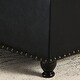 preview thumbnail 25 of 37, Large square storage ottoman with wooden legs