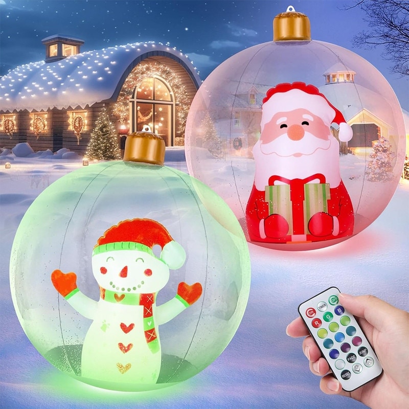 Large outdoor light up christmas balls cheap