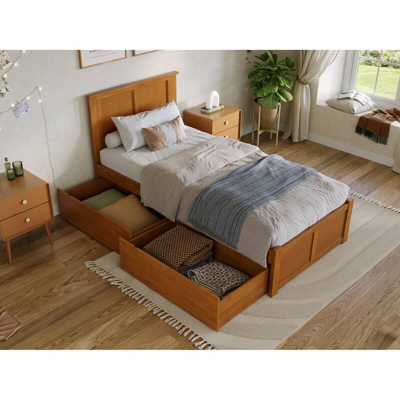 Madison Platform Bed with Footboard and Storage Drawers
