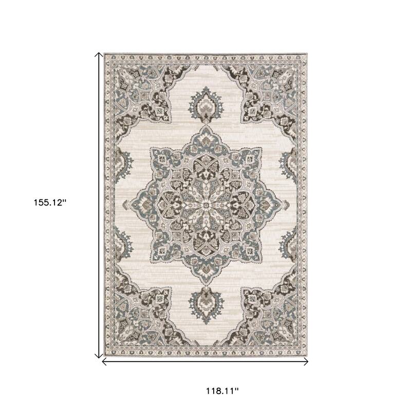 HomeRootsMedallion Traditional Rectangle Area Rug
