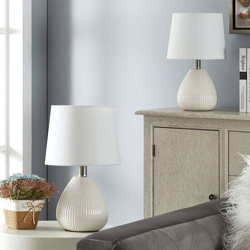 15.5"Ceramic Table Lamp Set (Set of 2)
