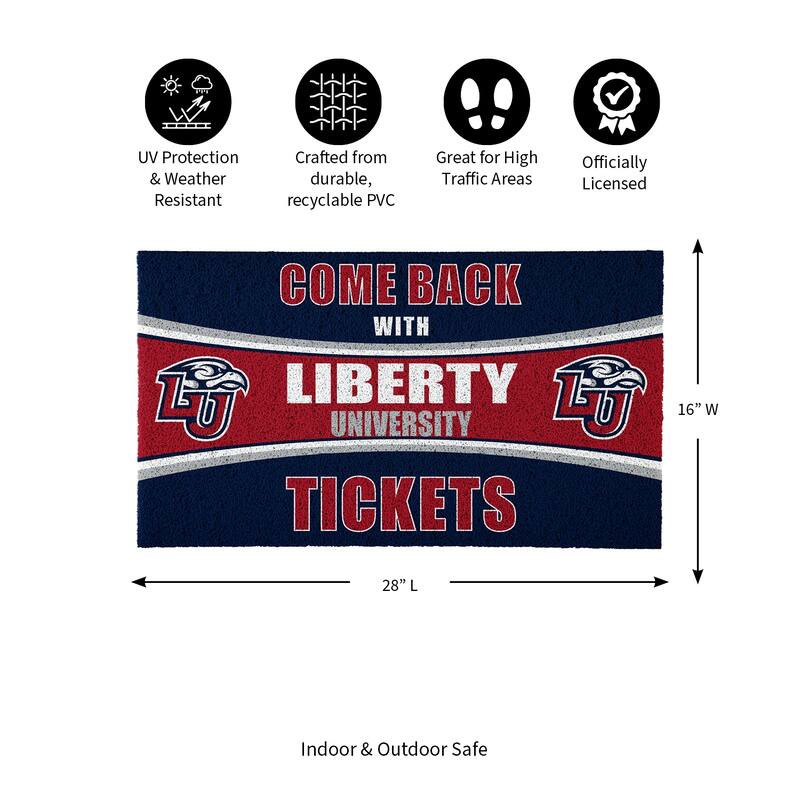 Western Carolina University 28 in. x 16 in. PVC "Come Back With Tickets" Trapper Door Mat