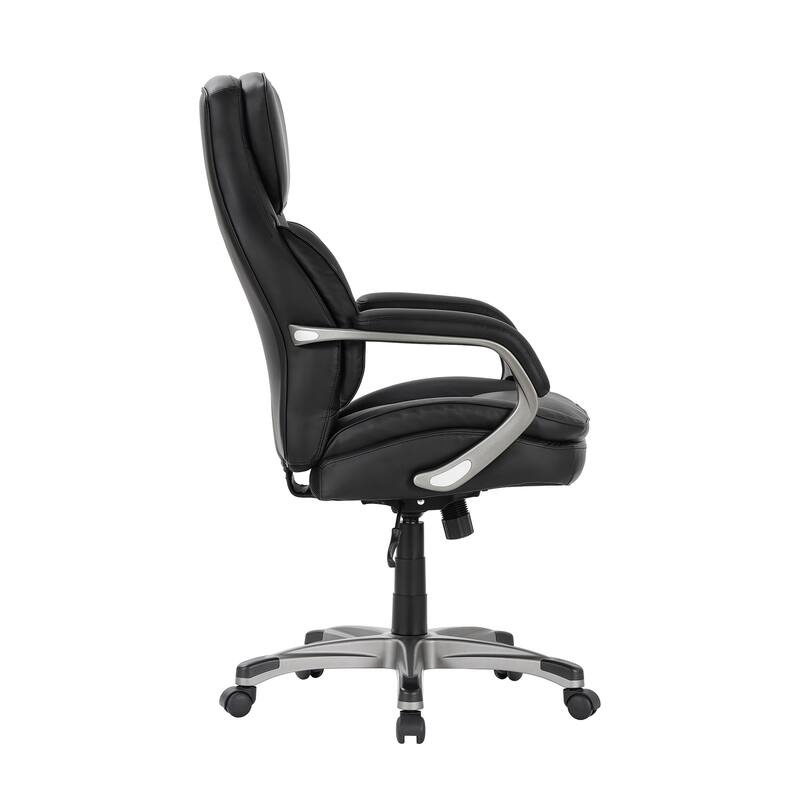 Sealy® Palisade Faux Leather Office Chair with Memory Foam Seat and Adjustable Height