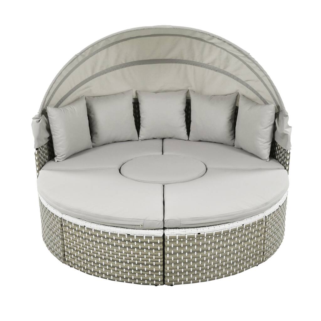 Patio Furniture Round Outdoor Sectional Sofa Set