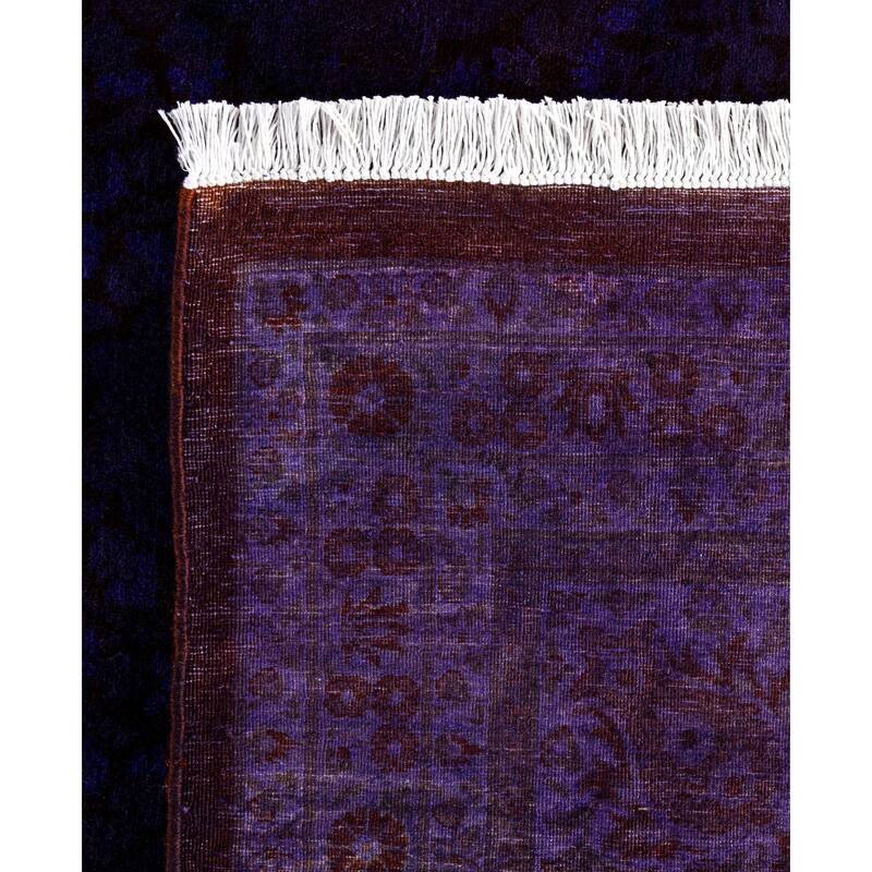 Overdyed One-of-a-Kind Hand-Knotted Area Rug - Purple - 9' 3" x 12' 6"
