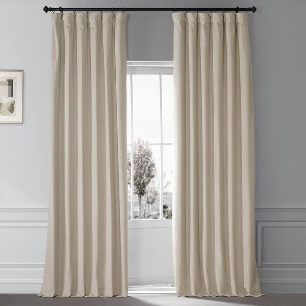 slide 2 of 155, Exclusive Fabrics Signature Plush Velvet Hotel Blackout Curtain (1 Panel)