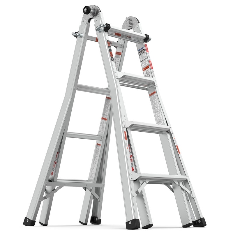 Aluminium ladder folding shop type