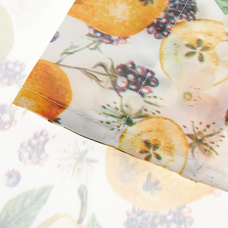 Violet Linen European Fruits Flowers, Pears, 3pc Set 60" x 18" Valance, 30" x 36" Tiers, Decorative Window Kitchen Curtain Set