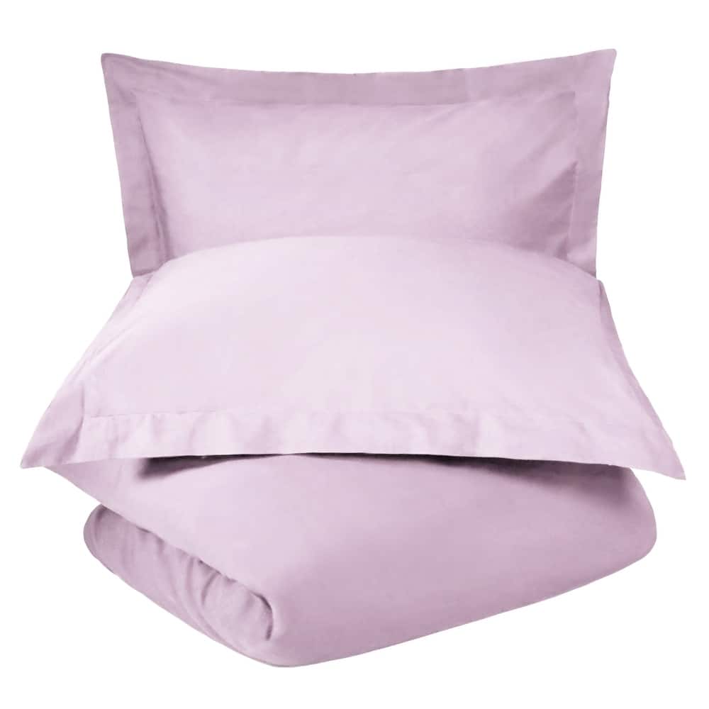 Superior 300-Thread Count Cotton Percale Duvet Cover Set