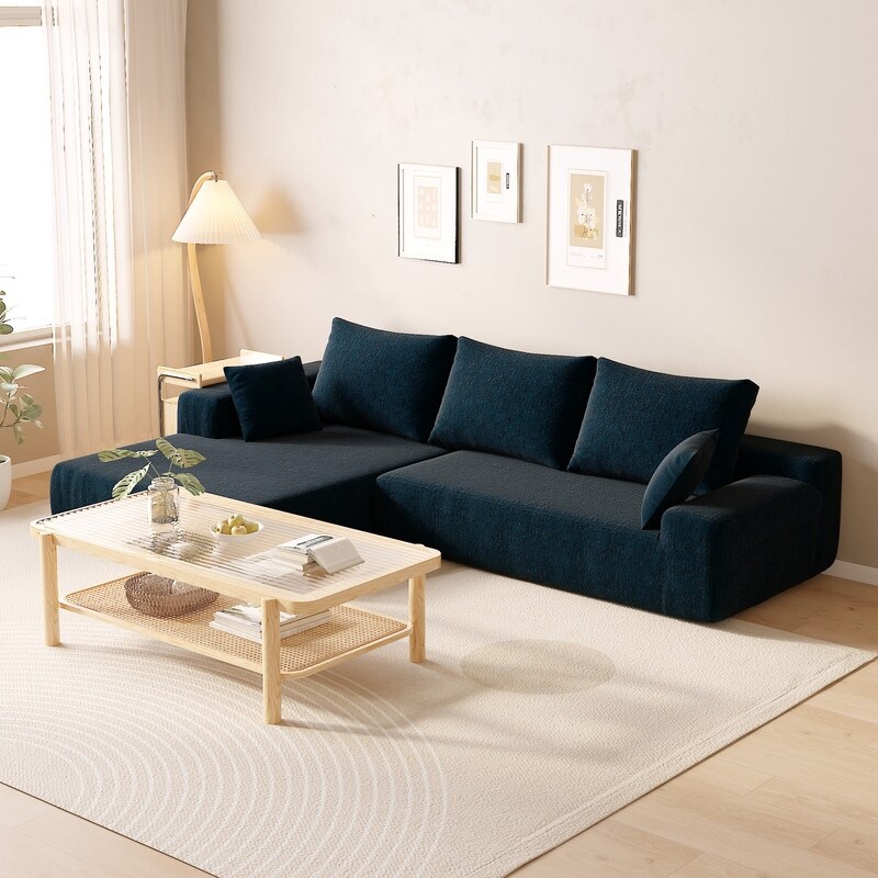 Momei L shape Upholstered Sofa Multiple Cushions Sectional Couch High density foam with spring for Living Room Bedroom On Sale Bed Bath Beyond 38242400