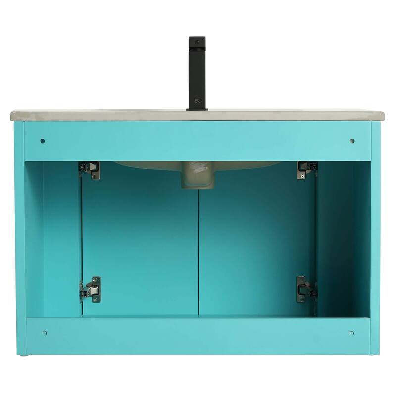 Caskvalley Modern Bathroom Vanity with Straight Fluted Design - Sink Included