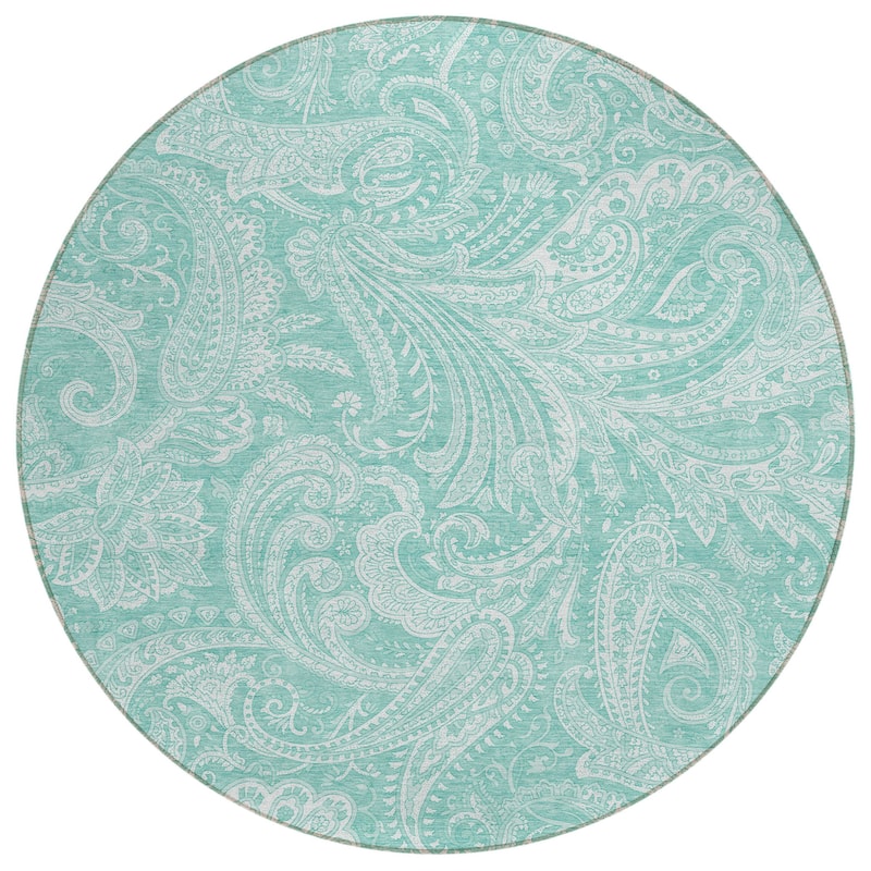 HomeRoots Paisley Transitional Rectangle Outdoor Rug