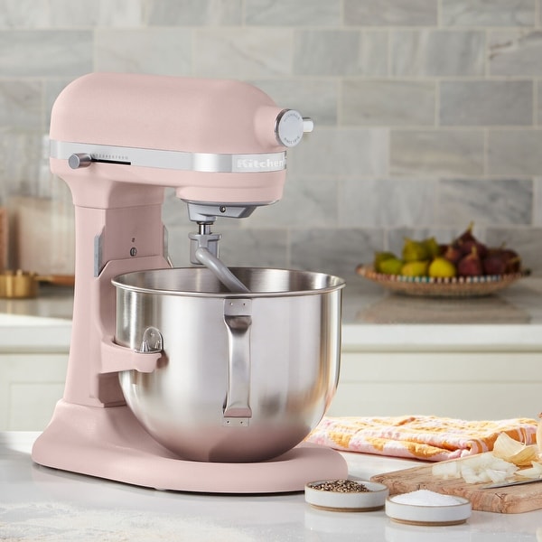 KitchenAid 7-Qt. Bowl Lift Stand Mixer in Feather Pink - Bed Bath