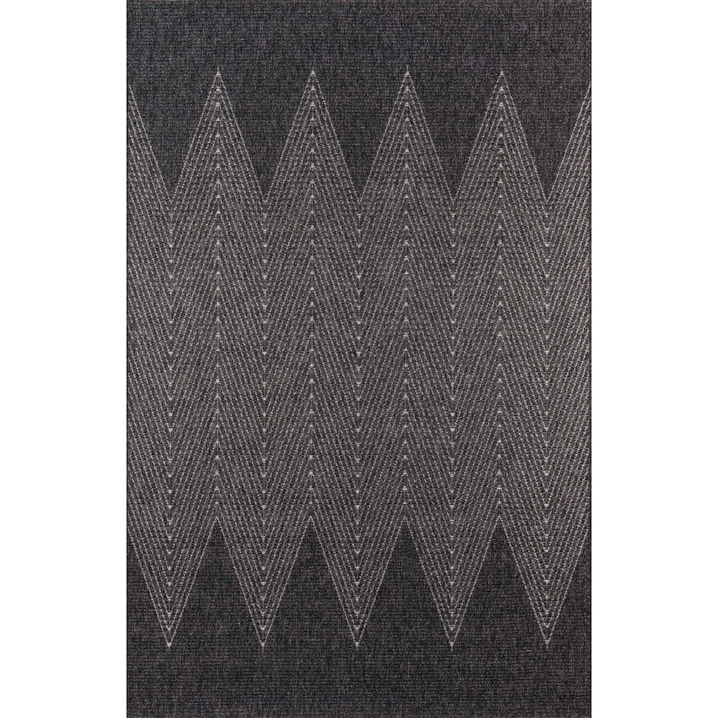 ECARPETGALLERY Machine Woven Raven Indoor/Outdoor Area Rug