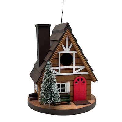Home Bazaar 8" x 7" x 7" Pinecrest Cottage Birdhouse - 7"x8"x7"