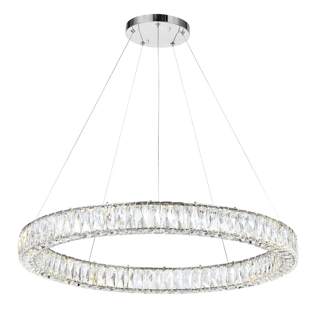 Madeline Integrated LED 32in Chrome Chandelier