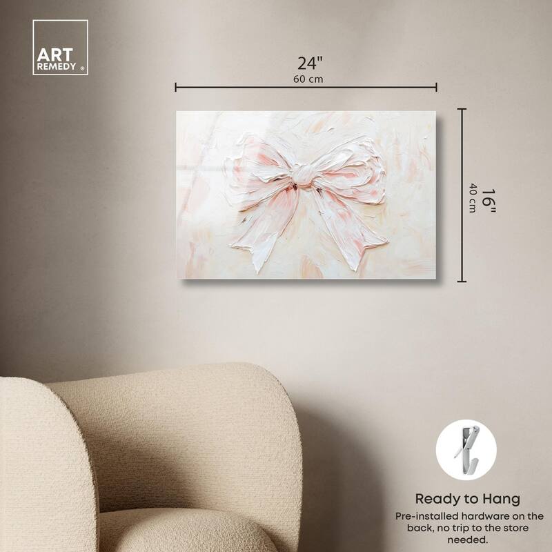 Relief Ribbons Acrylic by Art Remedy, Ready to Hang