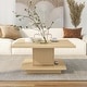 preview thumbnail 11 of 41, Ross Modern Square Coffee Table with Wrap Around Base Shelf and Hidden Storage by Strick & Bolton