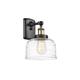 Option Black Antique Brass / Clear Deco Swirl