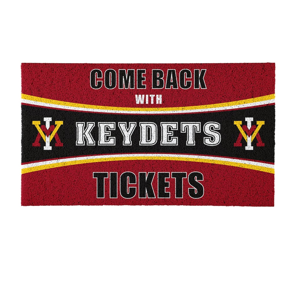 Virginia Military Institute 28 in. x 16 in. PVC "Come Back With Tickets" Trapper Door Mat