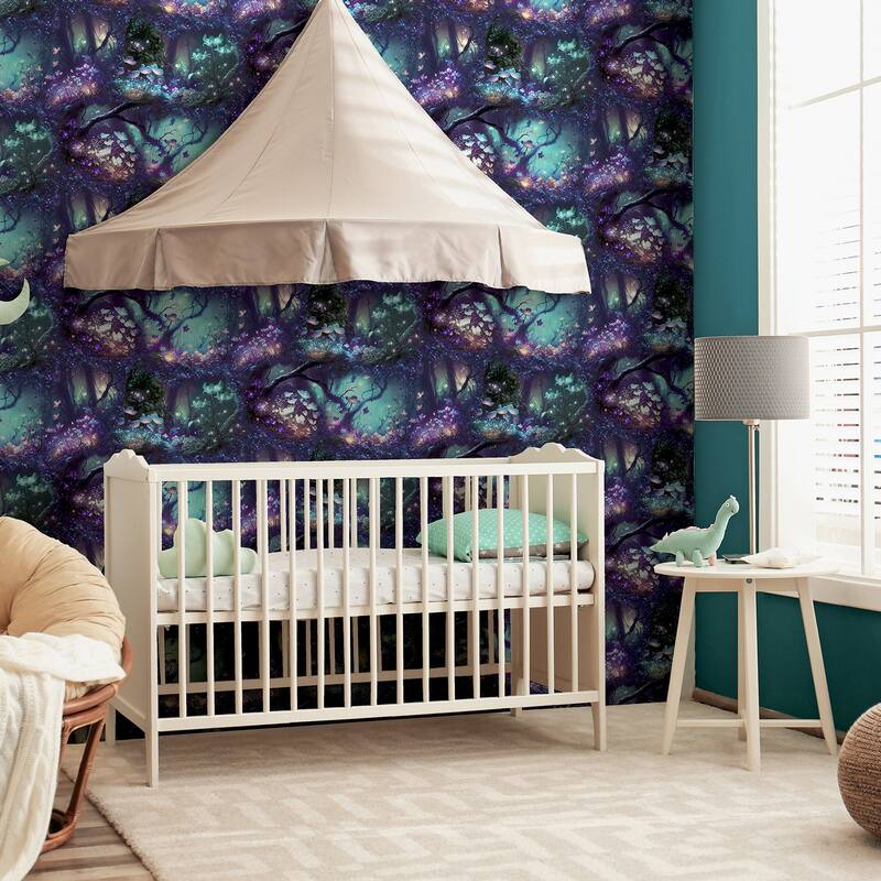 Arthouse Oleda Dark Blue Magical Garden Wallpaper