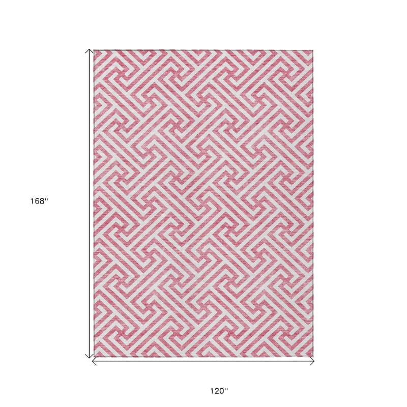 HomeRoots Geometric Transitional Rectangle Outdoor Rug