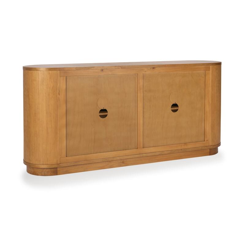 Adelheid Pine Wood Sideboard Buffet by Kosas Home