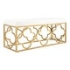 preview thumbnail 7 of 27, SAFAVIEH Fleur Moroccan Glam Velvet Rectangle Bench - 44.5" x 16.5" x 19"