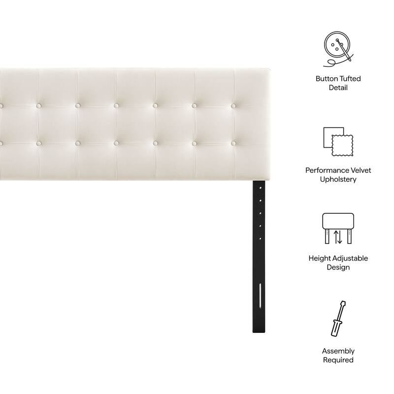 Emily Biscuit Tufted Performance Velvet Headboard