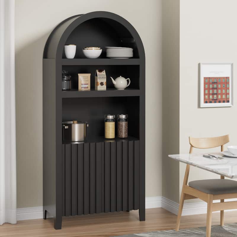 Arch Bookshelf Multi-Purpose Shelf for Living Room Kitchen