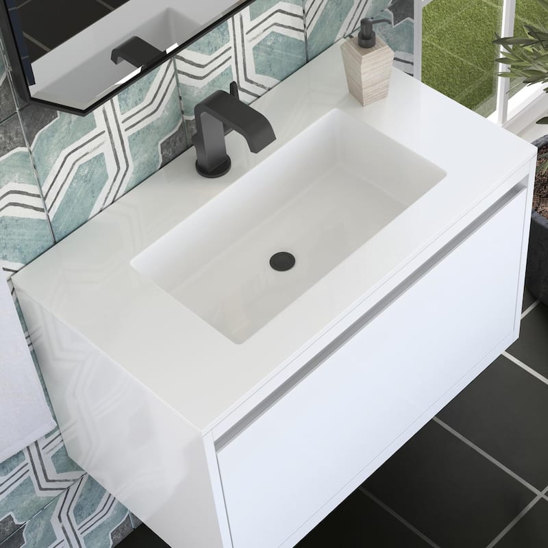 James Martin Vanities 805-V31.5-MB-GW Mantova 32" Single Basin Poplar
