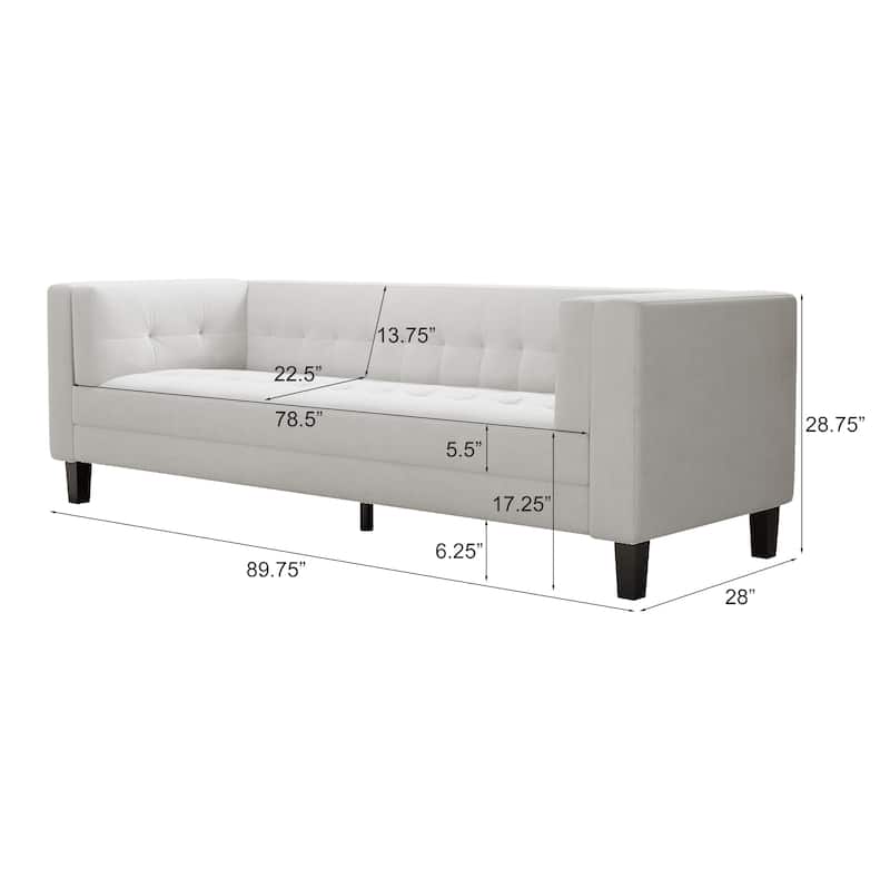 Viola Velvet Cushion 3-Seater Sofa Couch by Christopher Knight Home