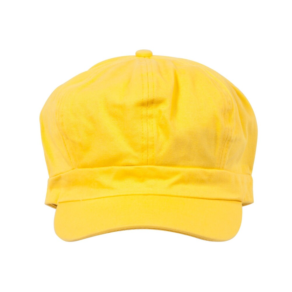 yellow newsboy hat