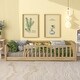 preview thumbnail 7 of 5, Floor Platform Bed with Fence without Door