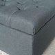 preview thumbnail 19 of 19, Christopher Knight Home Contemporary Storage Ottoman with Button Tufting in Fabric, 51 Inches