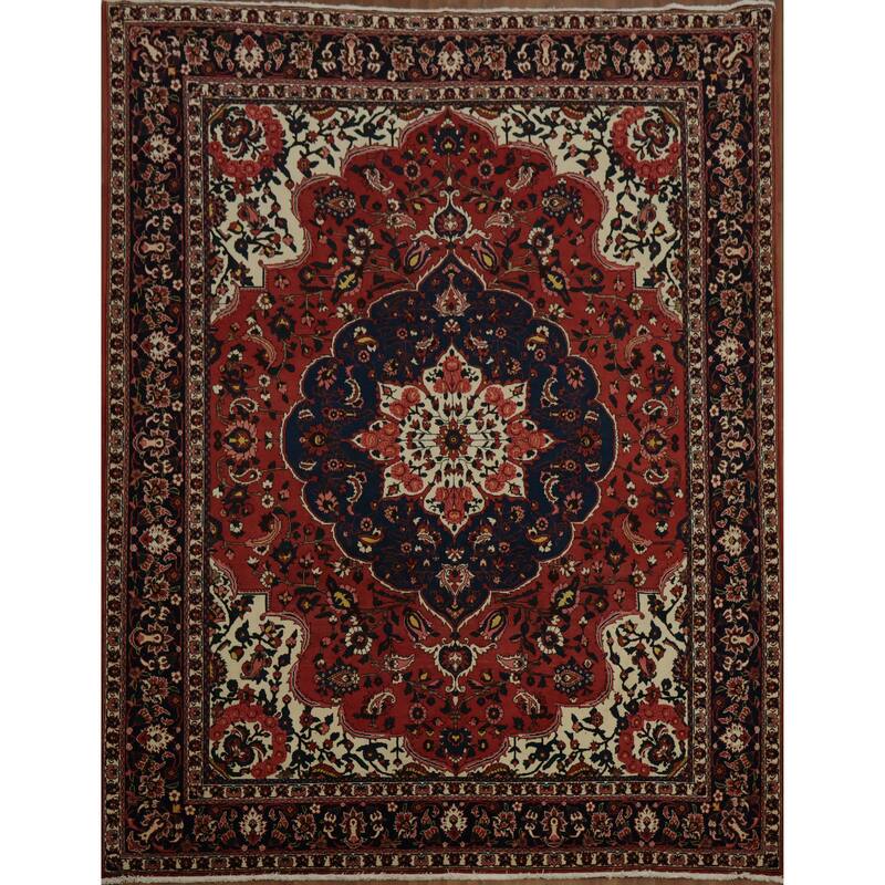 Hand Knotted Oriental 100% Wool Carpet Traditional Floral Red Bakhtiari Area Rug - 12' 9'' X 9' 10''