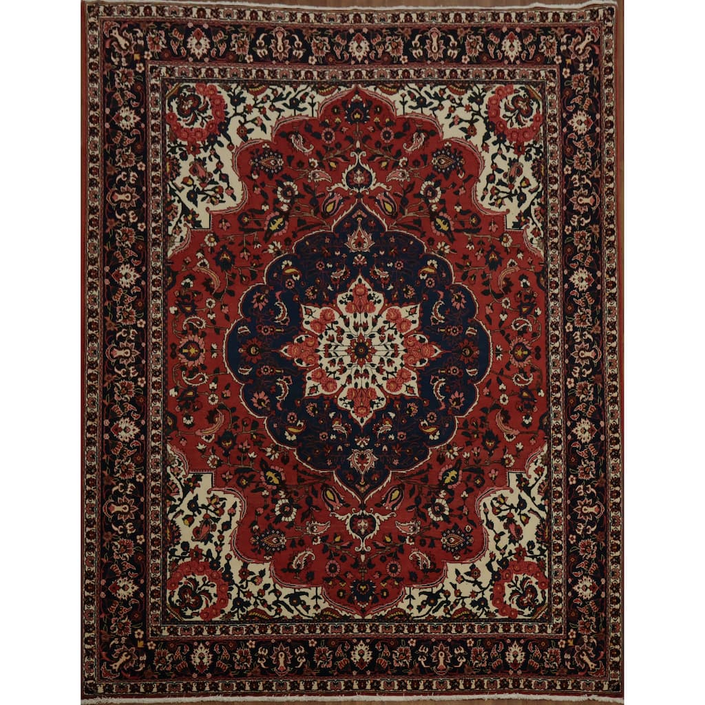 Hand Knotted Oriental 100% Wool Carpet Traditional Floral Red Bakhtiari Area Rug - 12' 9'' X 9' 10''